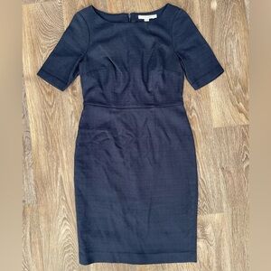 Boden Navy Blue Sheath Dress Size 6 Short Sleeve Work Dress office siren classic
